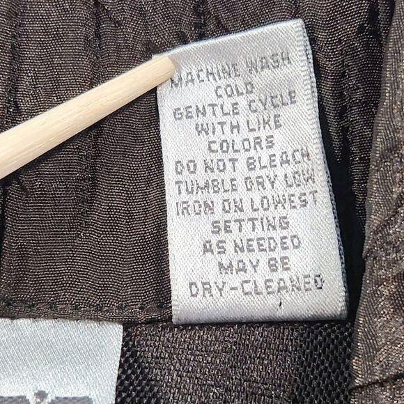 Chico's Lightweight Crop Jacket Size 0 (S/4) Brown Crinkled Textured Metallic - Picture 10 of 13